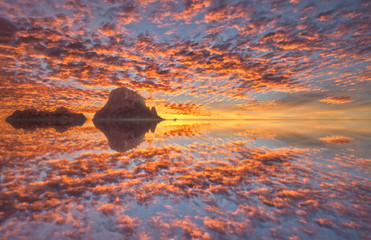 The island of Es Vedra from Ibiza at sunset
