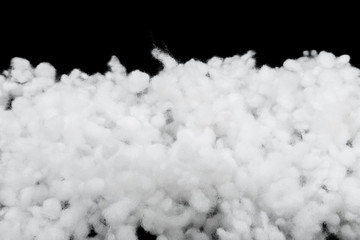 hollowfiber, polyester fiber on black  blue background - Image