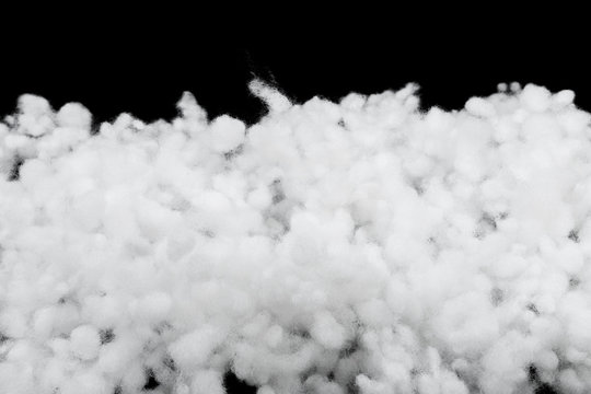 hollowfiber, polyester fiber on black  blue background - Image