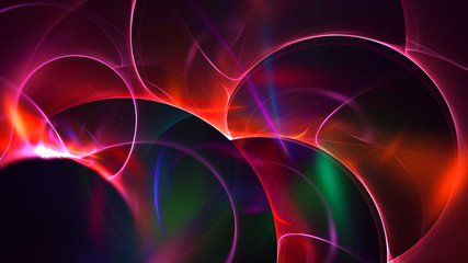 Fractal 3D rendering abstract and shiny background
