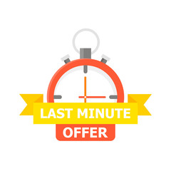 The red clock with a yellow tape on which is written 