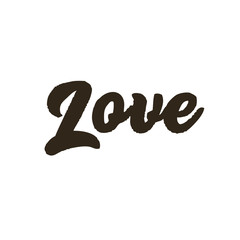 Love. Hand Lettering inscription vector.