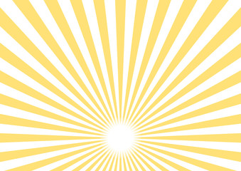 背景素材 集中線 放射線（黄） 01