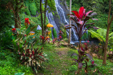 Banyumala twin waterfalls in Bali, Indonesien