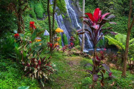 Banyumala twin waterfalls in Bali, Indonesien