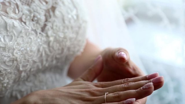 Pakistani Indian bride and groom holding hands her wedding day Islamabad, Pakistan, 31 July, 2019
