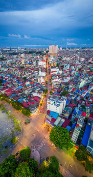 late afternoon at Cau Dat street, Hai phong, Vietnam 