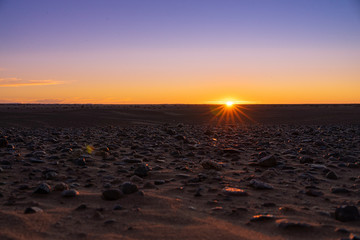 Sunset in Stone Desert