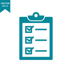 checklist icon in trendy flat design 