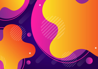  Liquid shapes, fluids, abstract bright background, vector