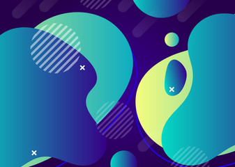  Liquid shapes, fluids, abstract bright background, vector