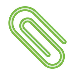 Obraz premium Paperclip flat color vector icon