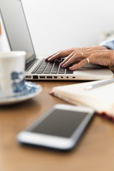 businesswoman working on laptop