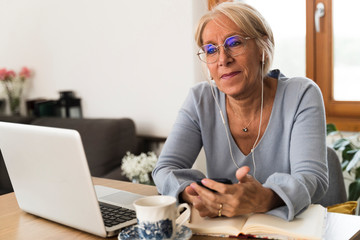 business woman working on her laptop