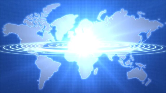 Shining world wide map