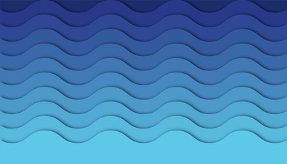 Abstract wave background with paper cut shapes, web banner design, discount card, promotion, flyer layout, ad, advertisement, printing media.