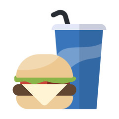 Beverage isolated flat color icon