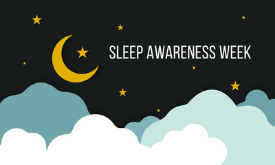 Vector illustration on the theme of National Sleep Awareness Week Observed in March.