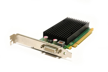 modern computer graphic card isolated on white