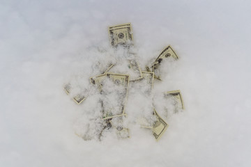 the concept of the dollar frozen at one point, 100 dollars froze