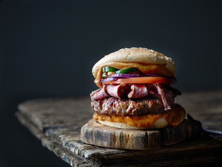 fresh tasty steak burger