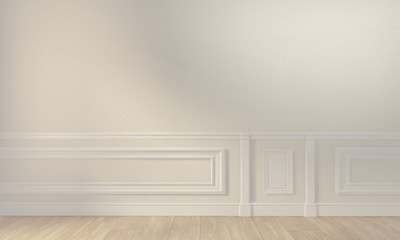 Empty white room interior design. 3D rendering