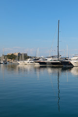 Luxury yacht in harbour