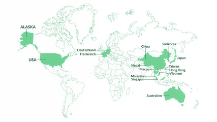 Naklejka premium Spread of the corona virus on a world map - ncov flu infection - 3D illustration