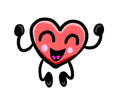 Adorable Stylized Cartoon Heart