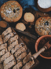 delicious mouth-watering sweets on the table