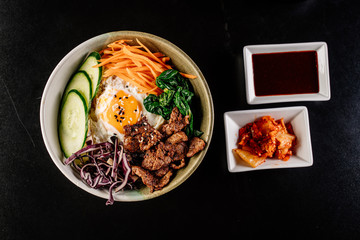 Ramen with pork, egg, vegetable - Japanese cuisine