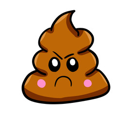 Stylized Cartoon Angry Poop