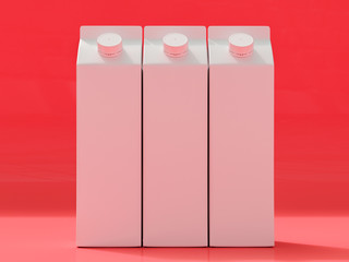 3D mockup of a packaging packaging template.