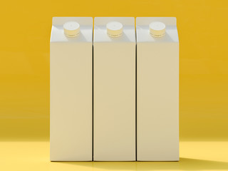 3D mockup of a packaging packaging template.