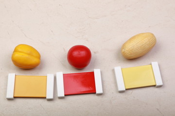 montessori material touch box colored cords №4