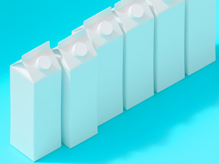 3D mockup of a packaging packaging template.
