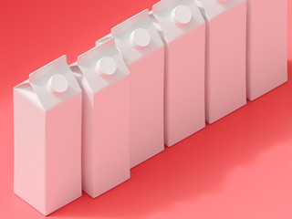 3D mockup of a packaging packaging template.