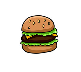 Stylized Delicious Cheeseburger