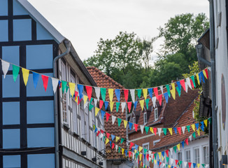 colorful houses in tecklenburg germany