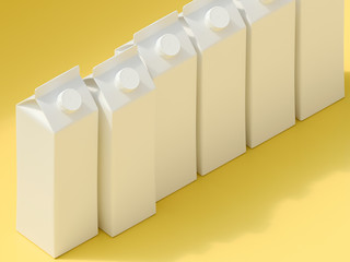 3D mockup of a packaging packaging template.