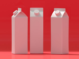 3D mockup of a packaging packaging template.