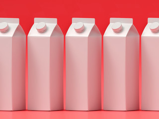 3D mockup of a packaging packaging template.