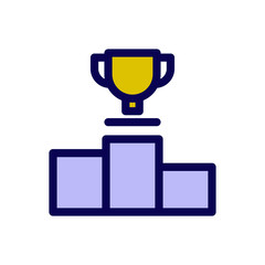 Trophy Trendy Icon, Champion Award Theme,