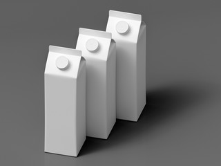 3D mockup of a packaging packaging template.