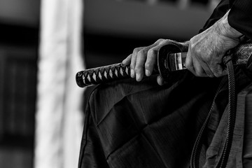 刀を携えた人物