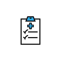 Vector, illustration, medical report icon