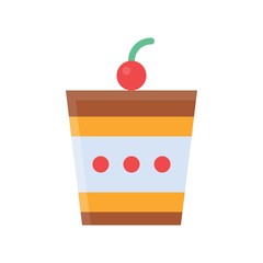 sweets and candy related chocolate caramel cup vector in flat design