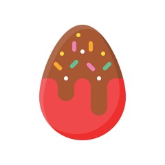 Easter egg with chocolate related sweets and candy vector in flat design