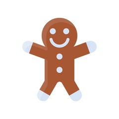 sweets and candy related gingerbread vector in flat design