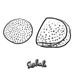 Lahoh food sketch separated on white